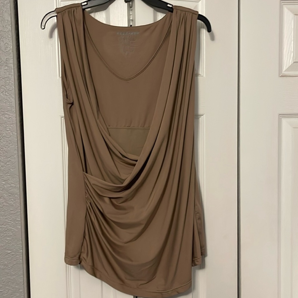 EUC TEEZ-HER Sleeveless Slimming Ruched Top